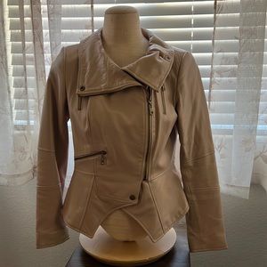 GILI Blush Pink Leather Jacket